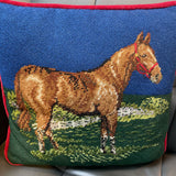 Needlepoint Horse Pillow