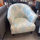 Damask Upholstered Accent Arm Chair
