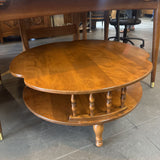 Walnut Tiered Round Coffee Table