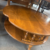 Walnut Tiered Round Coffee Table