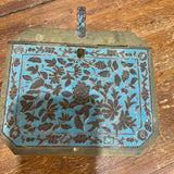 Vintage Metal Flip Top Floral Box