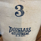 Vintage Douglas Stoneware 3-Gallon Crock