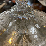 Vintage Etched Glass Candy Dish