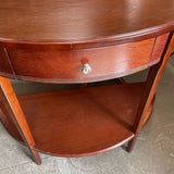 MSE Half Moon Wood Console Table w/Drawer