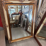 Beveled Mirror in Gold Ornate Frame