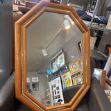 Wood Oval Octagonal Mirror