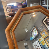 Wood Oval Octagonal Mirror