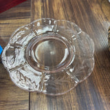 Vintage Pink Etched Glass Plate