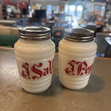 Vintage Hazel Atlas "Beehive" Old English Salt & Pepper