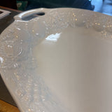 Oval Embossed Porcelain Serving Platter