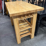 Kitchen Island w Shelves & 2 Drawers