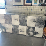 Contemporary Bernhardt Rohe Espinoza Media Console Credenza in Marbled Goatskin Parchment