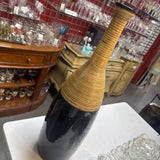 Black & Tan Ceramic Vase