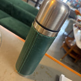 Green Leather Covered Thermos