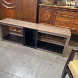 TV Media Stand w usb port & light + Glass Shelves