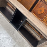 TV Media Stand w usb port & light + Glass Shelves