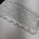 Santa Christmas Train Glass Rect Serving Dish