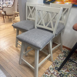 Swivel Stool - w Upholstered Seat