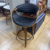 Swivel Stool - Black w Bent Wood Look