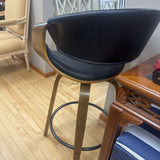 Swivel Stool - Black w Bent Wood Look