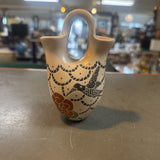 Mexican Hand Painted Vase w Hummingbird