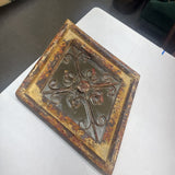Triangle Mirror w Metal Detail