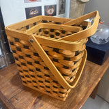 Set of 2 Woven Handle Baskets