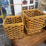 Set of 2 Woven Handle Baskets