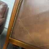 Sleigh Bed w Leather Insert