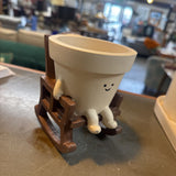 Smiley Face Rocking Chair Planter