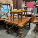 Vintage Dining Table w/1 Leaf and 6 Chairs