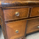 Vintage Wood Buffet w/5 Drawers and 2 Cabinets
