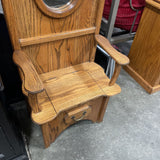 Vintage Oak Hall Tree w/Bench