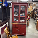 Vintage Red Cabinet/Hutch
