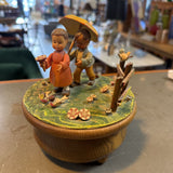 Anri Wood-Carved Revolving Music Box