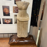 Sandstone Statue on Wood Base (From Europe)