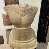 Sandstone Statue on Wood Base (From Europe)