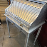 Petite Silver Roll-Top Desk