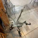 Metal and Glass Side Table