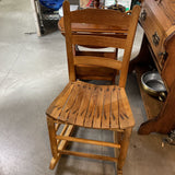 Vintage Woo0den Slatted Seat Rocking Chair (Small)