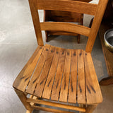Vintage Woo0den Slatted Seat Rocking Chair (Small)