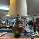 Vintage Brass Lamp w/Shade