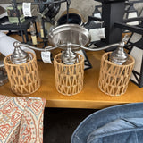Rattan 3-Light Vanity Light