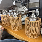 Rattan 3-Light Vanity Light