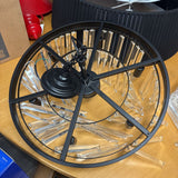 Wagon Wheel Style Crystal Chandelier