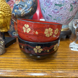 Vintage Japanese Faux Lacquerware Bowls (Set of Two)