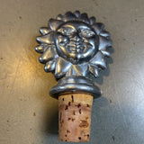 Silver Sun Bottle Stopper