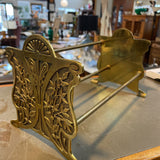 Art-Nouveau Style Brass Expandable Book Rack