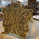 Art-Nouveau Style Brass Expandable Book Rack