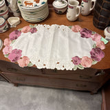 Embroidered Floral Table Mat